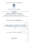 Stratégie logistique : optimisation de l'organisation d'un entrepôt et étude de mise en place d'un nouveau site