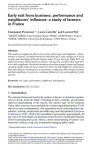 Early exit from business, performance and neighbours’ influence: a study of farmers in France