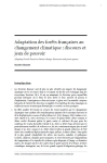 Adaptation des forêts françaises au changement climatique : discours et jeux de pouvoir