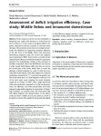 Assessment of deficit irrigation efficiency. Case study: Middle Sebou and Innaouene downstream