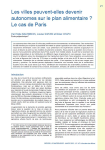 Les villes peuvent-elles devenir autonomes sur le plan alimentaire ? Le cas de Paris