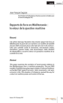 Rapports de force en Méditerranée : le retour de la question maritime