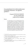 Conceptualisation de la traditionnalité perçue d’un produit alimentaire : une approche qualitative