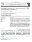 Regional differences in the performance of drought mitigation measures in 12 major wheat-growing regions of the world