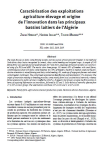 Caractérisation des exploitations agriculture-élevage et origine de l’innovation dans les principaux bassins laitiers de l’Algérie