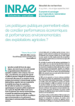 Les politiques publiques permettent-elles de concilier performances économiques et performances environnementales des exploitations agricoles ?