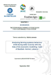 Analysing farming systems behaviour while facing water scarcity with the help of bio economic modelling. Case of Baalbek-Hermel, Lebanon