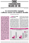 Consommation et modes de vie, n. 201 - 2007/03 - La consommation engagée s'affirme comme une tendance durable