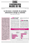 Consommation et modes de vie, n. 151 - 2001/06 - La livraison à domicile de produits alimentaires élargit sa clientèle