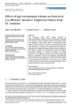 Effects of agri-environment schemes on farm-level eco-efficiency measures: empirical evidence from EU countries