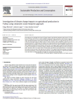 Investigation of climate change impacts on agricultural production in Turkey using volumetric water footprint approach