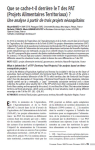 Que se cache-t-il derrière le T des PAT (Projets Alimentaires Territoriaux) ? Une analyse à partir de trois projets néoaquitains