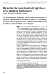 Résultat du recensement agricole : une analyse parcellaire