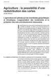 Agriculture : la possibilité d'une redistribution des cartes