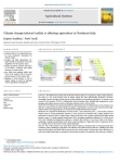 Climate change-induced aridity is affecting agriculture in Northeast Italy