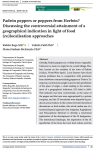 Padrón peppers or peppers from Herbón? Discussing the controversial attainment of a geographical indication in light of food (re)localisation approaches