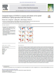 Compound impact of COVID-19, economy and climate on the spatial distribution of global agriculture and food security