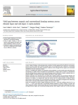 Yield gap between organic and conventional farming systems across climate types and sub-types: a meta-analysis