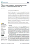 Climate change mitigation in agriculture: barriers to the adoption of carbon farming policies in the EU