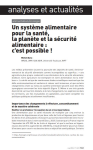 Un système alimentaire pour la santé, la planète et la sécurité alimentaire : c'est possible !