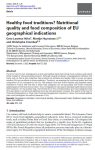 Healthy food traditions? Nutritional quality and food composition of EU geographical indications