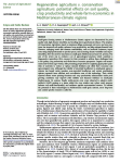 Regenerative agriculture v. conservation agriculture: potential effects on soil quality, crop productivity and whole-farm economics in Mediterranean-climate regions