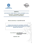 Analyse des moyens de conciliation entre le développement des projets photovoltaïques et l’activité agricole des territoires