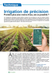 Irrigation de précision : produire plus avec mois d'eau, est-ce possible