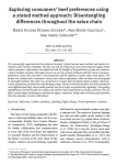 Exploring consumers’ beef preferences using a stated method approach: disentangling differences throughout the value chain