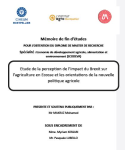 Etude de la perception de l’impact du Brexit sur l’agriculture en Ecosse et les orientations de la nouvelle politique agricole