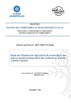 Etude de l’influence de l’agriculture de conservation des sols sur le bilan hydrique dans des systèmes en grandes cultures irriguées