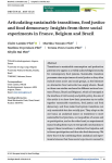 Articulating sustainable transitions, food justice and food democracy: insights from three social experiments in France, Belgium and Brazil