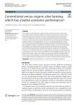 Conventional versus organic olive farming: which has a better economic performance?