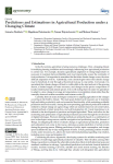 Predictions and estimations in agricultural production under a changing climate