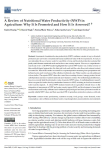 A review of nutritional water productivity (NWP) in agriculture: why it is promoted and how it is assessed?