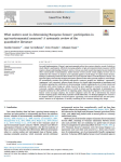 What matters most in determining European farmers’ participation in agri-environmental measures? A systematic review of the quantitative literature