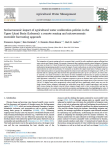 Socioeconomic impact of agricultural water reallocation policies in the Upper Litani Basin (Lebanon): a remote sensing and microeconomic ensemble forecasting approach