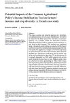 Potential impacts of the Common Agricultural Policy's Income Stabilisation Tool on farmers' incomes and crop diversity: a French case study