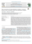 Water conservation and saving technologies for irrigation. A structured literature review of econometric studies on the determinants of adoption