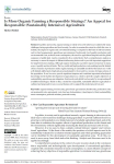 Is more organic farming a responsible strategy? An appeal for responsible (sustainably intensive) agriculture