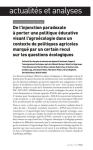 De l'injonction paradoxale à porter une politique éducative visant l'agroécologie dans un contexte de politiques agricoles marqué par un certain recul sur les questions écologiques
