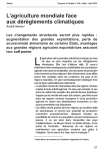 L'agriculture mondiale face aux dérèglements climatiques