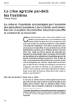 La crise agricole par-delà les frontières