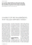 L'agriculture Maghrébine : nouvelles opportunités