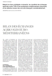 Bilan des échanges agricoles euro-méditerranéens