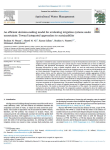 An efficient decision-making model for evaluating irrigation systems under uncertainty: toward integrated approaches to sustainability
