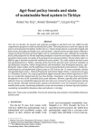 Agri-food policy trends and state of sustainable food system in Türkiye