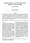 Agrifood policies and challenges of the agrifood system in Egypt