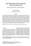 Agri-food policy trends in Algeria: selected explorations