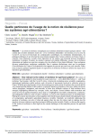 Quelle pertinence de l'usage de la notion de résilience pour les systèmes agri-alimentaires ?
